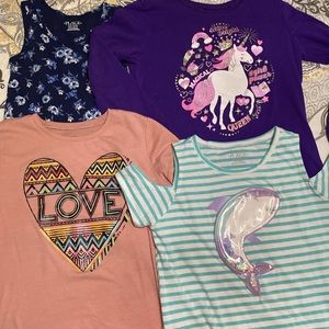 The Children’s Place 4-Pack Girls Tops Shirts Bundle Multicolor Size 10/12